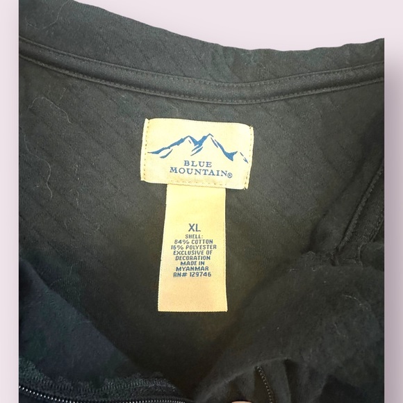 EUC Blue Mountain Sweatshirt Pullover quarter zip size XL - Picture 3 of 3